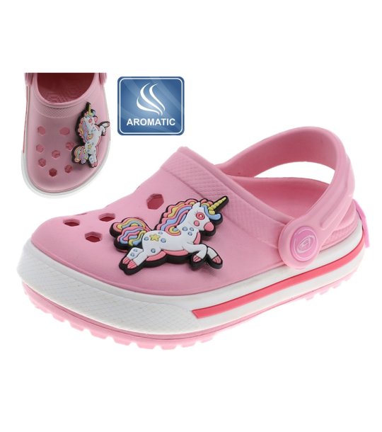 Розови детски чехли с еднорог снимка