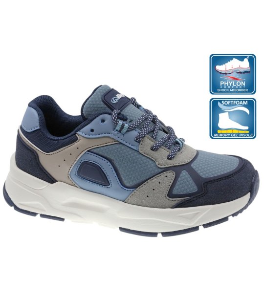 Сини маратонки с връзки и противоплъзгаща подметка снимка