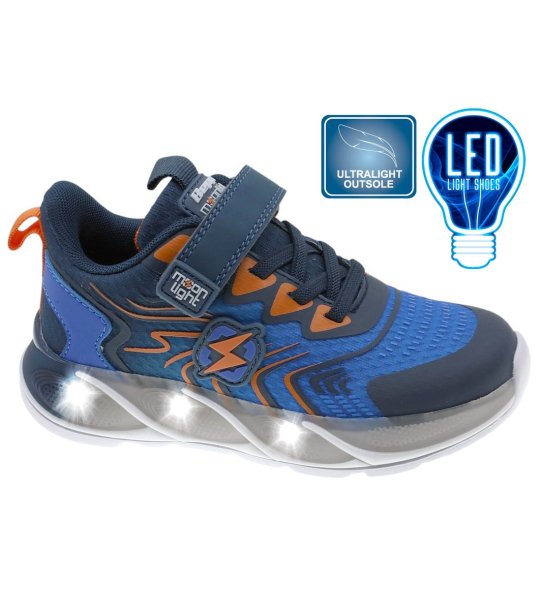 Сини маратонки със светеща подметка снимка