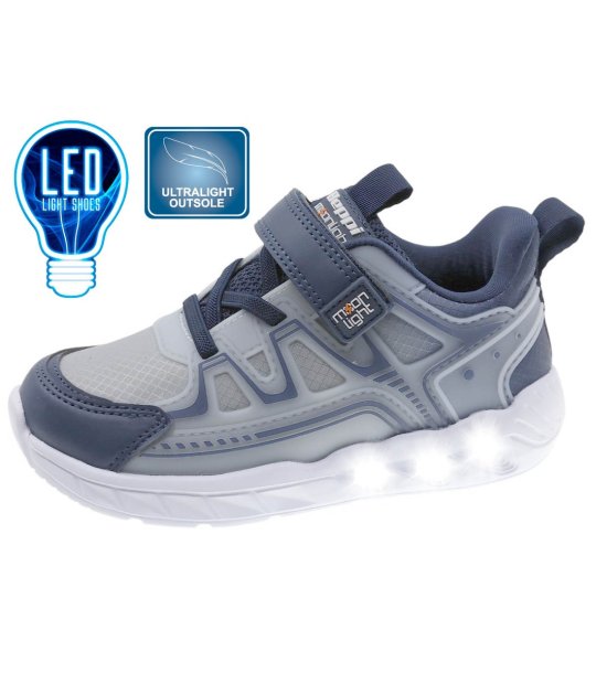 Тъмносини маратонки със светлини LED снимка