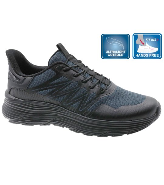 Черни маратонки с FIT-INS за лесно обуване снимка