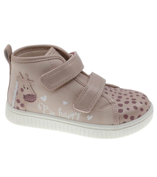 Розови детски кецове с велкро 22-27 номер снимка