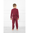 Момчешка памучна пижама в бордо с щампа Gordo-2 снимка