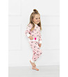 Бяло-розова момичешка памучна пижама Salja с котки-0 снимка