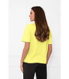Дамска памучна жълта блуза с къс ръкав Klara-1 снимка