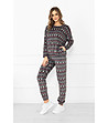 Дамски комплект в сиво с коледен принт Navara-2 снимка