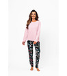 Дамска пижама Marisal в розово с флорален принт-2 снимка