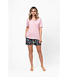 Розова памучна пижама Marisal с къс ръкав-0 снимка