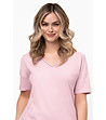 Розова памучна пижама Marisal с къс ръкав-3 снимка