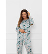 Многоцветна памучна пижама с флорален принт Sekwoja-3 снимка