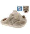 Детски бежови домашни чехли с форма на мечка и неплъзгаща подметка-0 снимка