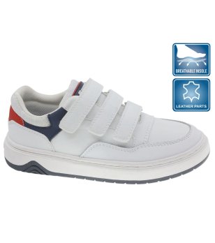 Бели сникърси с велкро и подсилена предна част снимка