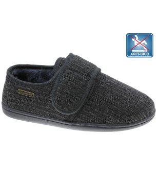 Черни мъжки пантофи с велкро снимка