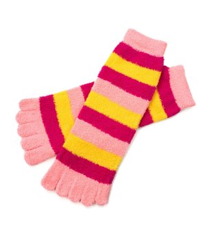 Чорапи с 5 пръста в розово, циклама и жълто JUICY снимка