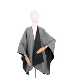 Пончо в графит и сиво Eris снимка