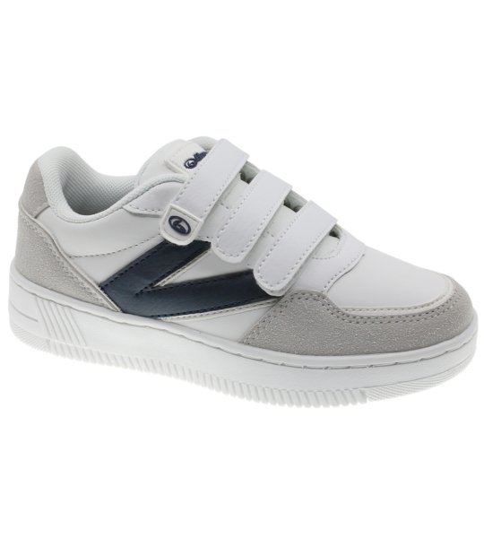 Бели сникърси от еко кожа с велкро снимка