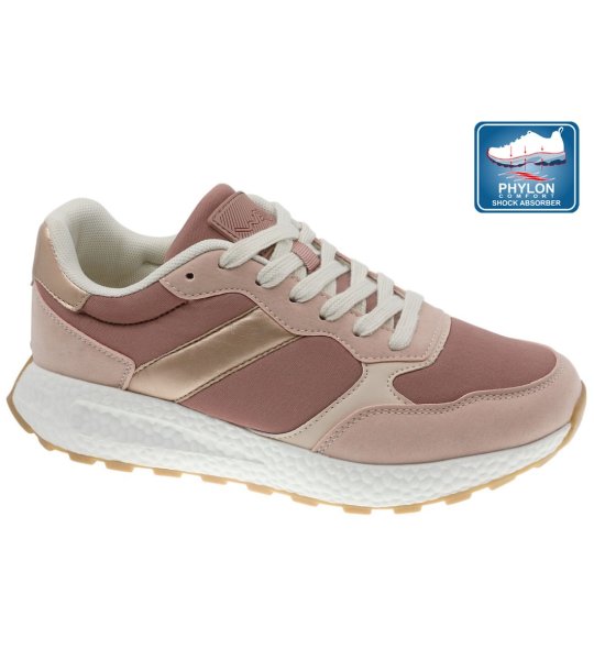 Дамски розови маратонки с връзки и неплъзгаща подметка снимка