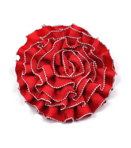 Червена брошка с клипс GIANNA снимка