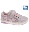Розови детски сникърси с велкро и камъчета-0 снимка