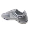 Дамски сребристи сникърси с връзки-2 снимка