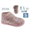 Розови бебешки боси пантофи  със светещ принт и широка предна част-0 снимка