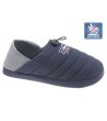 Мъжки пантофи в тъмносиньо с топла подплата-0 снимка