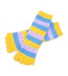 Чорапи с пръсти на райета в жълто, синьо и лилаво JUICY STRIPES-0 снимка