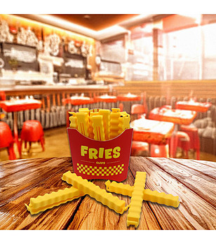 Щипки за пликове FRENCH FRIES с форма на пържени картофи снимка