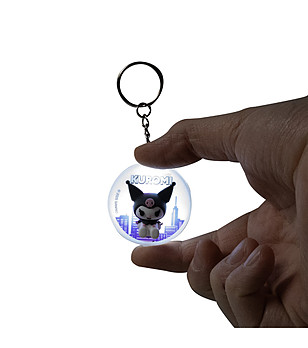 Ключодържател многоцветен с LED светлина KUROMI снимка