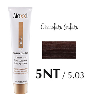 Безамонячна боя за коса Aloxxi Tones - 5NT - Cioccolato Gelatto 60 гр снимка