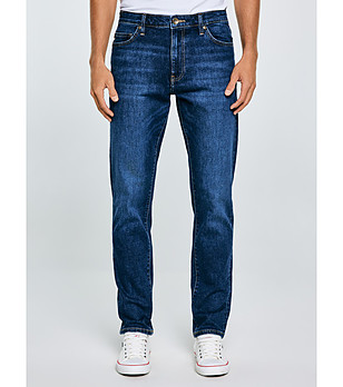 Мъжки памучни дънки в тъмносиньо Harpеr снимка