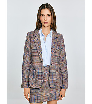 Дамско сако на каре LINNETA с вълна снимка