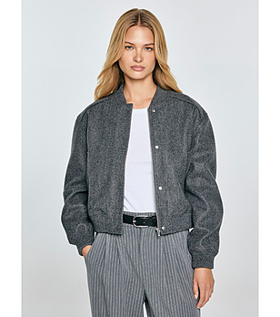 Дамско сиво късо яке JOESIE снимка