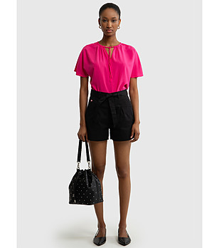 Дамска блуза в розов цвят KORTINI с къс ръкав снимка