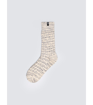 Бежови дълги чорапи с релефна плетка LONG LONG UNISEX снимка