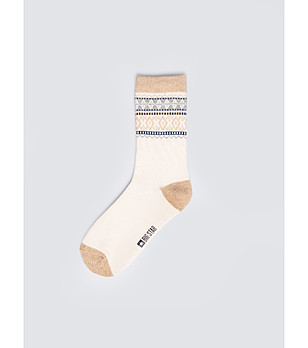 Бежови чорапи с жакардов десен STANDARD UNISEX снимка