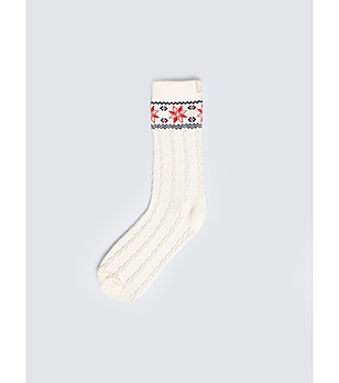 Дамски дълги чорапи LONG LONG WOMEN с плетена структура и жакардов мотив снимка