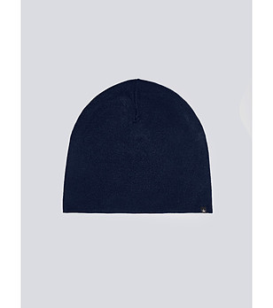 Тъмносиня плетена шапка MESIANIL  снимка