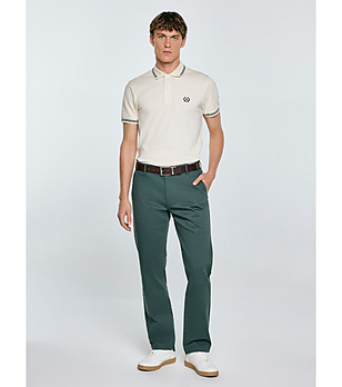 Зелени мъжки памучен панталон снимка