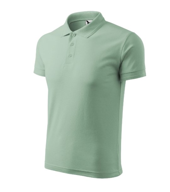 Зелена мъжка блуза с къс ръкав с памук Rino снимка