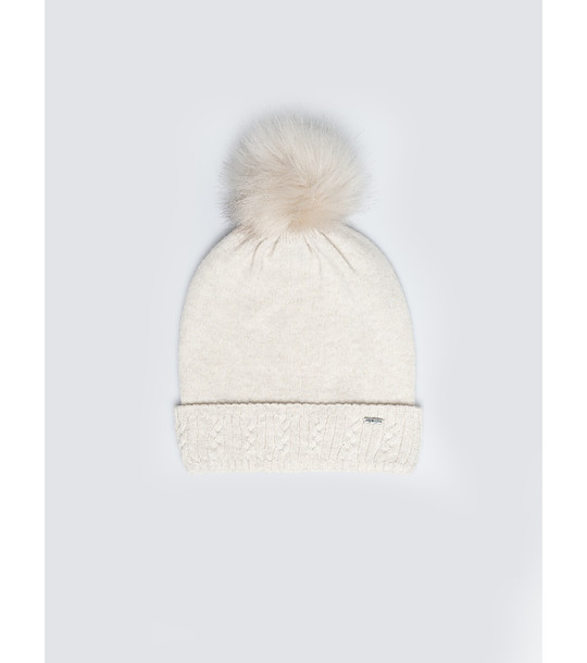 Дамска плетена шапка с помпон STANILO снимка