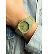 Маслиненозелен мъжки часовник-1 снимка