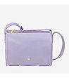 Дамска кожена чанта в лилаво Ethel-0 снимка