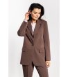 Класическо дамско сако в кафяво Vika-0 снимка