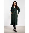 Дамско дълго палто в тъмнозелено Simonе-1 снимка