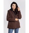 Кафяво късо дамско палто Lara-0 снимка
