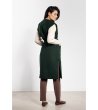 Тъмнозелен дълъг дамски елек Polya-1 снимка