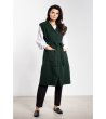 Тъмнозелен дълъг дамски елек Polya-2 снимка