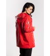 Дамско червено яке с гланцов ефект Vivian-2 снимка