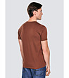 Кафява памучна мъжка тениска BRUNO-1 снимка